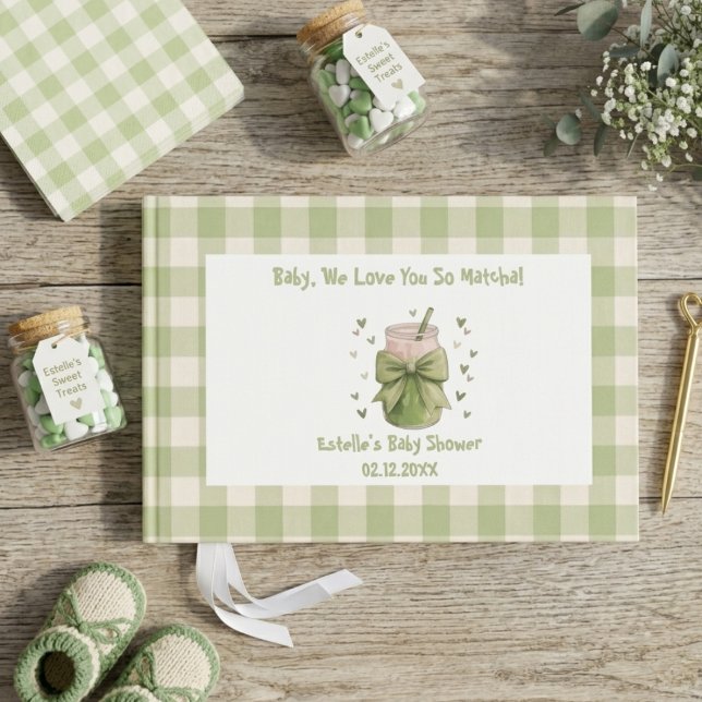 Vi älskar dig så mycket Matcha Sage Matcha Bow Gästböcker (Skapare uppladdad)