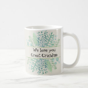 Vi älskar dig underbar farmor mormor present kaffemugg