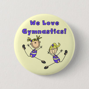 Vi älskar gymnastikTshirts och gåvor Knapp