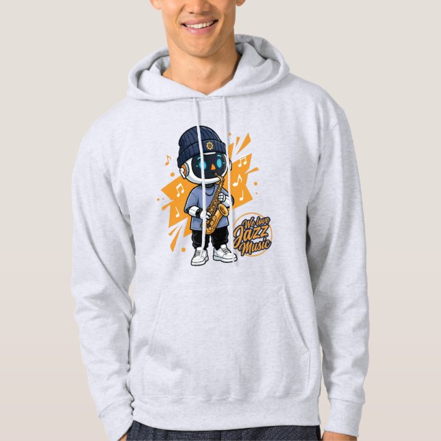 Vi älskar jazz hoodie (Framsida)