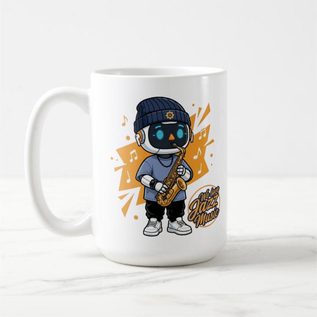 Vi älskar jazz kaffemugg (Vänster)