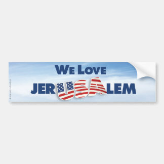 Vi älskar Jerusalem Bildekal