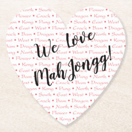 Vi älskar kustfartyget för Mah Jongg Underlägg Papper