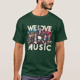 Vi älskar musik rolig anime manga band husbando ot t shirt