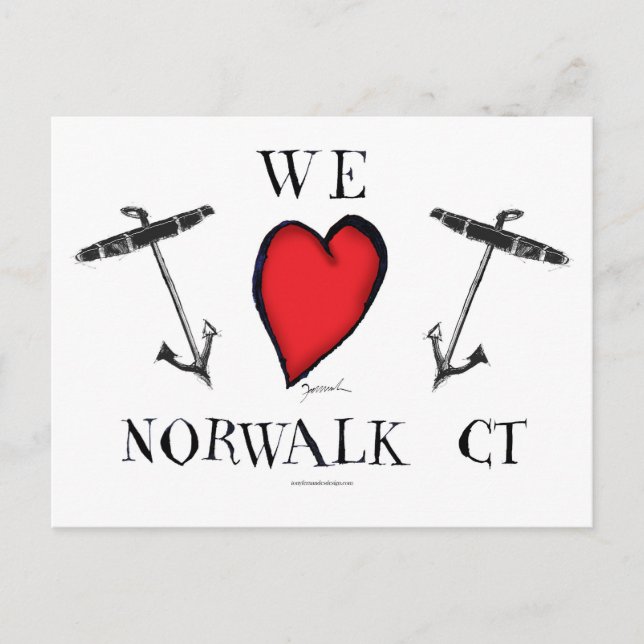vi älskar norwalk connecticut vykort (Framsida)