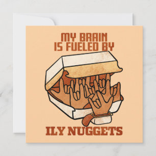 Vi älskar nuggets - Nugget kärlek - ASL ILY besatt Tack Kort