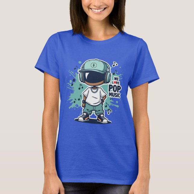 Vi älskar popmusik t shirt (Framsida)