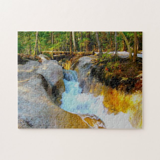 Vi älskar Rushing Water Gorge New Hampshire Pussel (Horisontell)