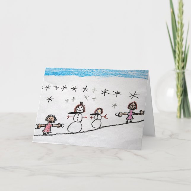 Vi älskar snön helgkort (Framsida)