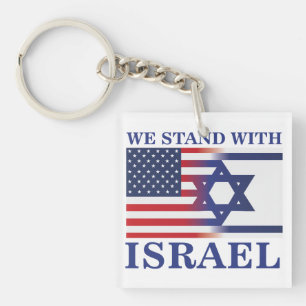 Vi amerikaner står med Israel flagga