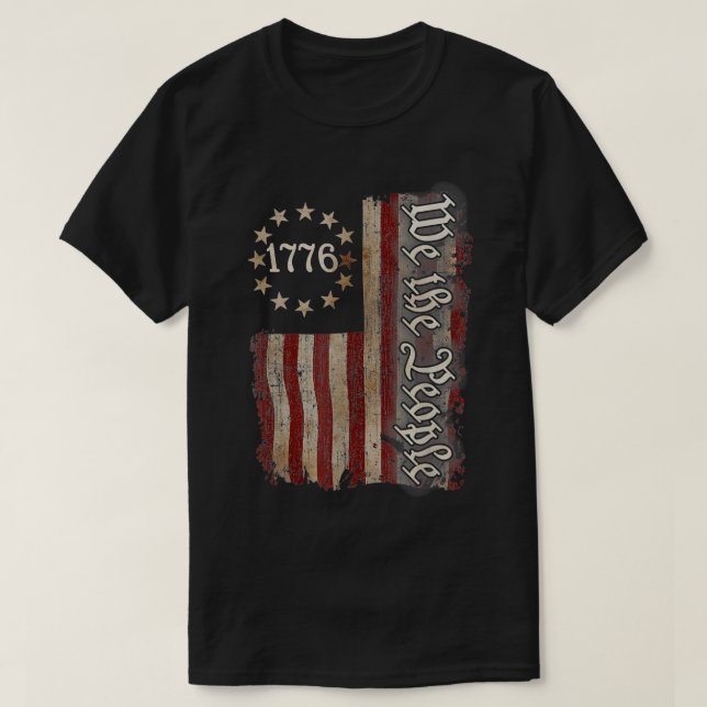 Vi Amerikansk historia 1776 för Manar kvinnor T Shirt (Design framsida)