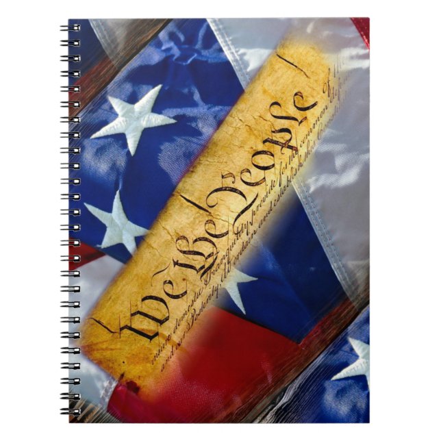 Vi Amerikanska Flagga Anteckningsbok (Framsidan)