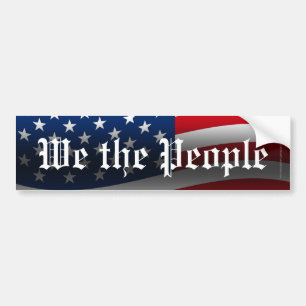 Vi Amerikanska Flagga Decal Bildekal