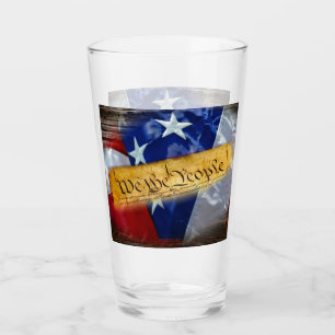 Vi Amerikanska Flagga Glaskopp