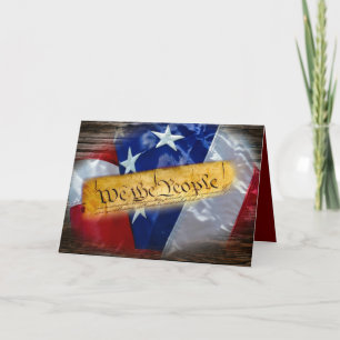 Vi Amerikanska Flagga Helgkort