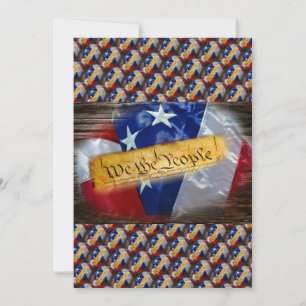 Vi Amerikanska Flagga Julkort