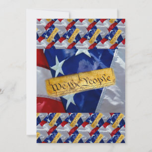 Vi Amerikanska Flagga Julkort