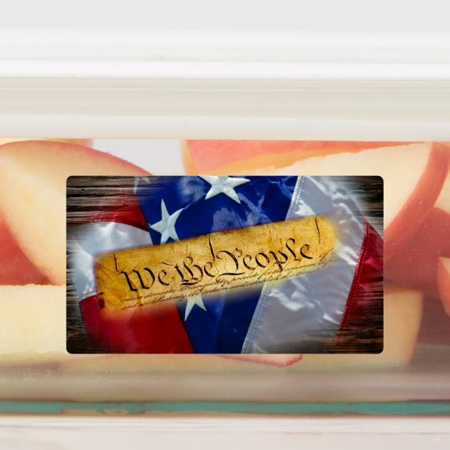 Vi Amerikanska Flagga Klistermärke (Påsatt)