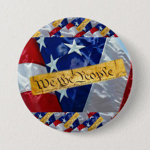 Vi Amerikanska Flagga Knapp