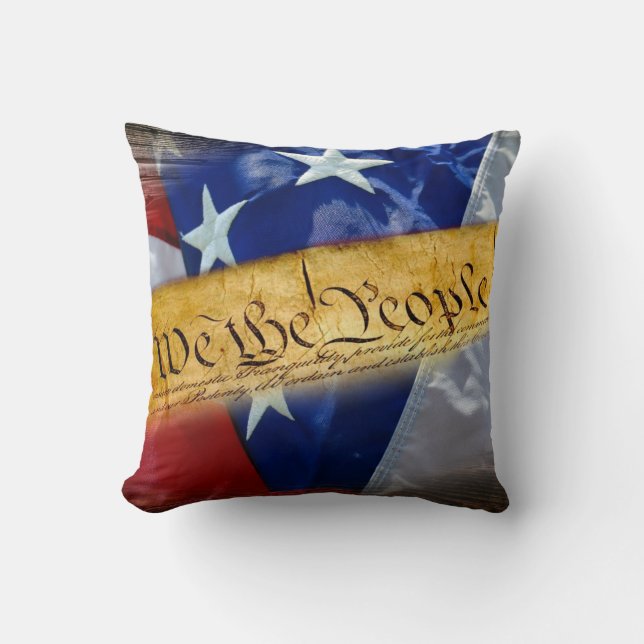 Vi Amerikanska Flagga Kudde (Framsida)
