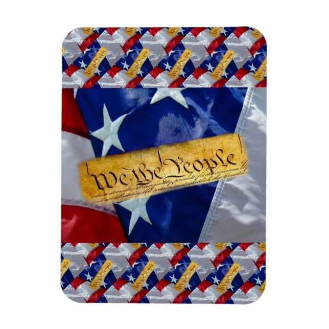 Vi Amerikanska Flagga Magnet (Vertikal)