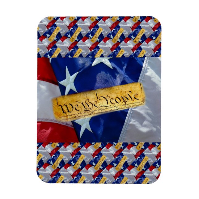 Vi Amerikanska Flagga Magnet (Vertikal)