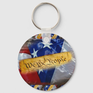 Vi Amerikanska Flagga Nyckelring