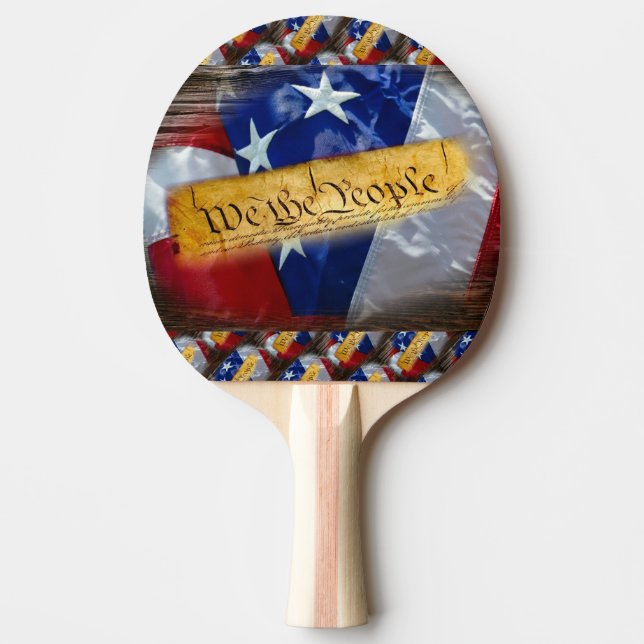 Vi Amerikanska Flagga Pingisracket (Framsidan)