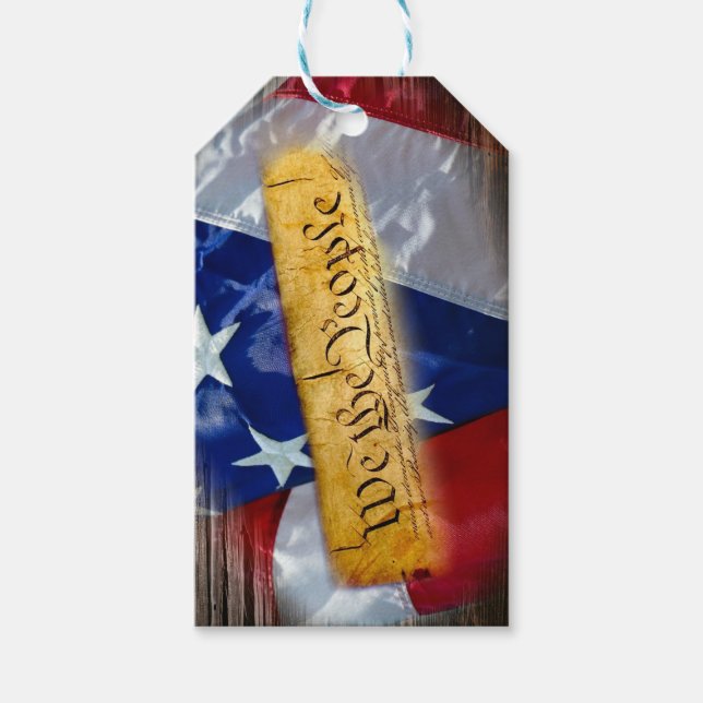 Vi Amerikanska Flagga Presentetikett (Framsidan)