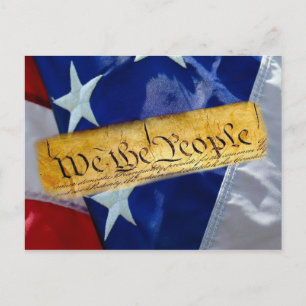 Vi Amerikanska Flagga Vykort