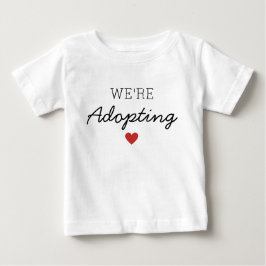 Vi antar Baby/Barnets meddelande Heart T Shirt
