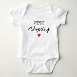 Vi antar Baby/Barnets meddelande Heart T Shirt