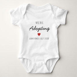 Vi antar Baby/Barnets meddelande Heart T Shirt
