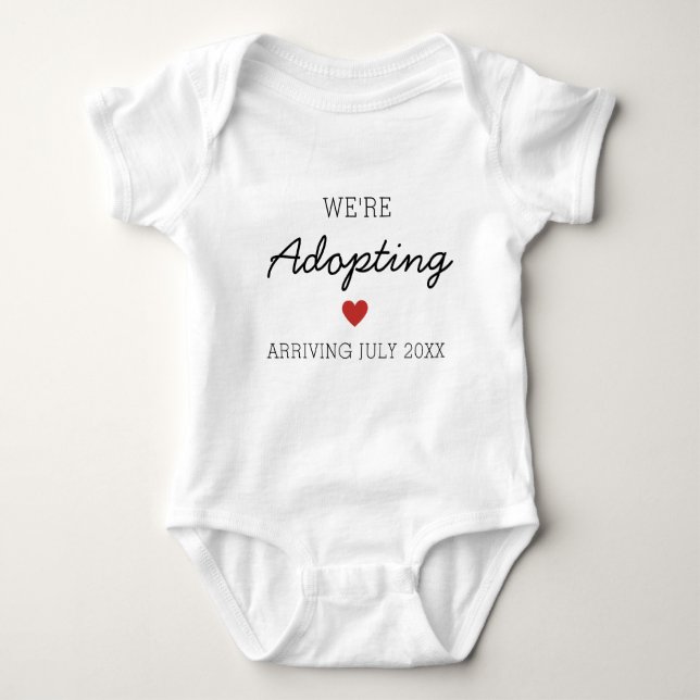 Vi antar Baby/Barnets meddelande Heart T Shirt (Framsida)