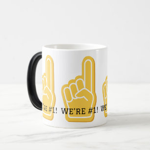 VI ÄR #1 Sports Finger Guld Black Team Spirit Roli Magisk Mugg