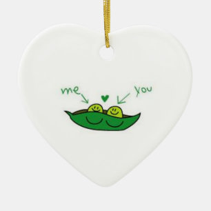 **VI ÄR 2 PERIODER I EN POD** VUXEN JULGRANSPRYDNAD KERAMIK