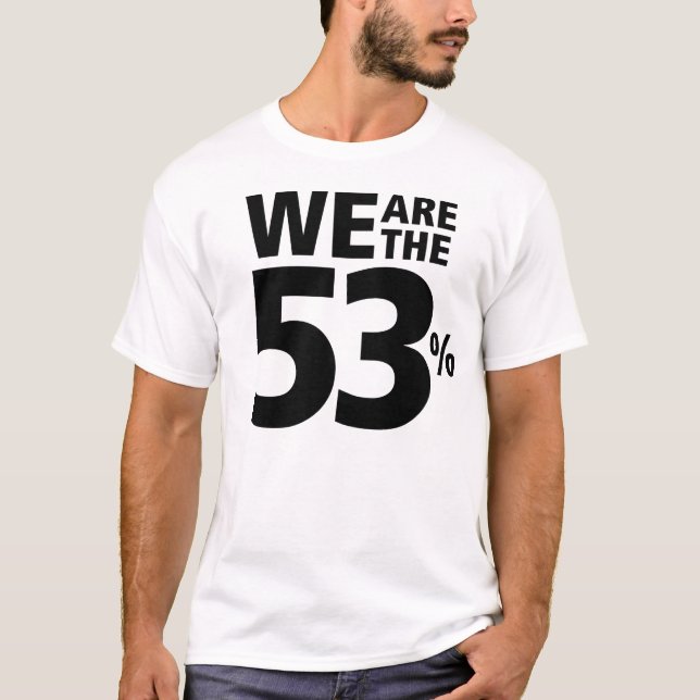 Vi är 53%na t shirt (Framsida)