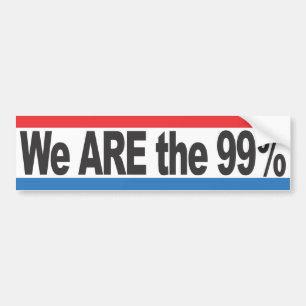 Vi är 99%na bildekal