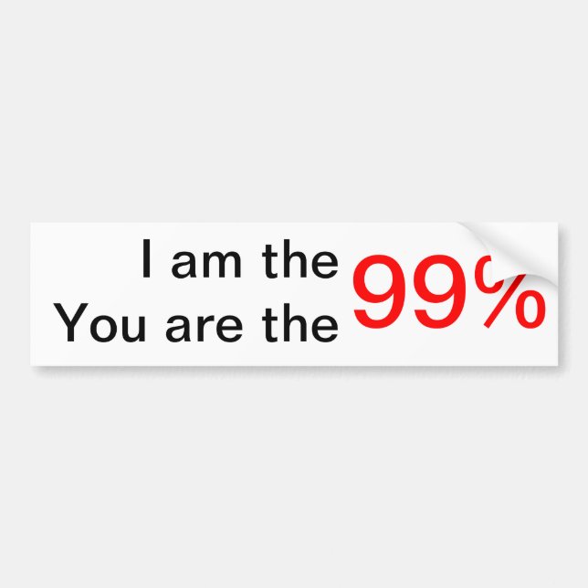 Vi är 99%na bildekal (Framsidan)