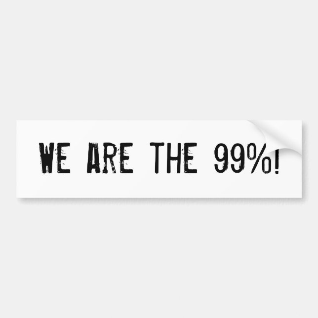 Vi är 99%na! bildekal (Framsidan)