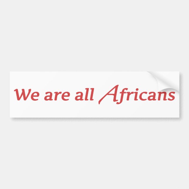 Vi är alla afrikaner bildekal (Framsidan)