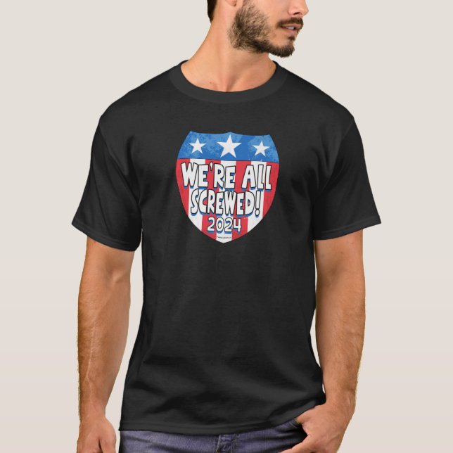 Vi är alla beslagtagna 2024 t shirt (Framsida)