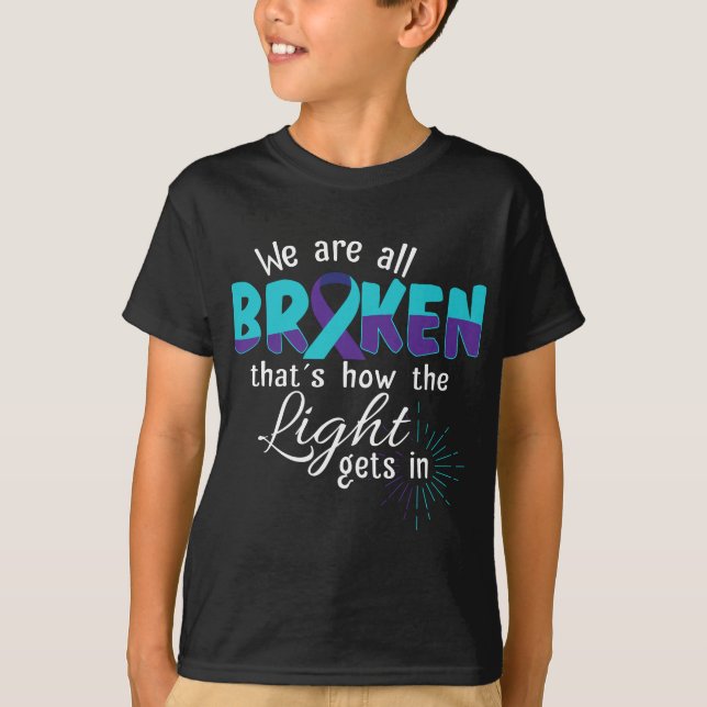 Vi är alla brutna på självmord, medvetande om psyk t shirt (Framsida)