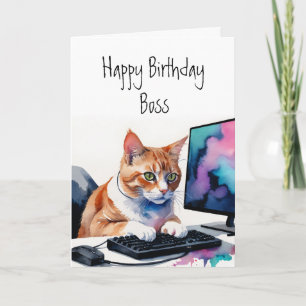 Vi är alla, Cat Chef Computer Cake Kort