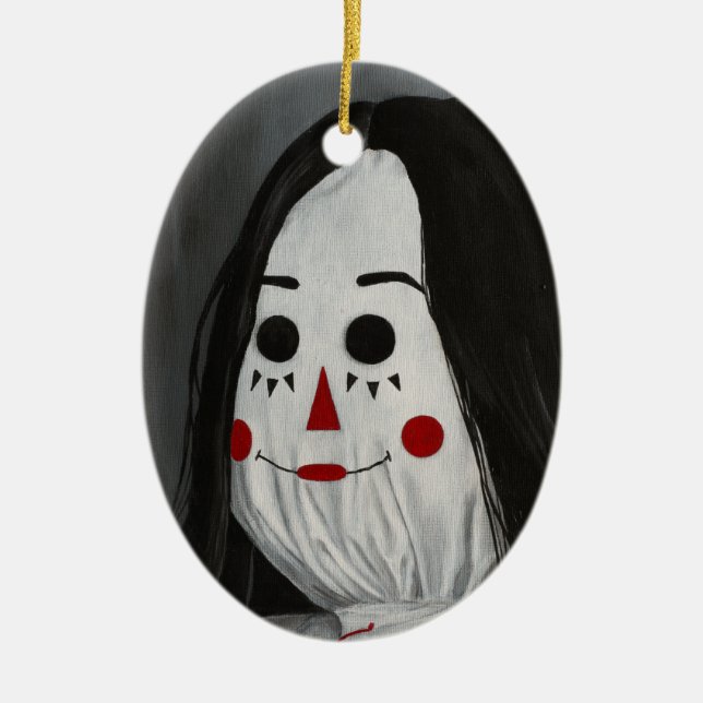 Vi är alla dockor här X keramiskt prydnadsämne Julgransprydnad Keramik (Framsidan)