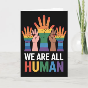 Vi är alla ett Pride som höjer Händer Kort