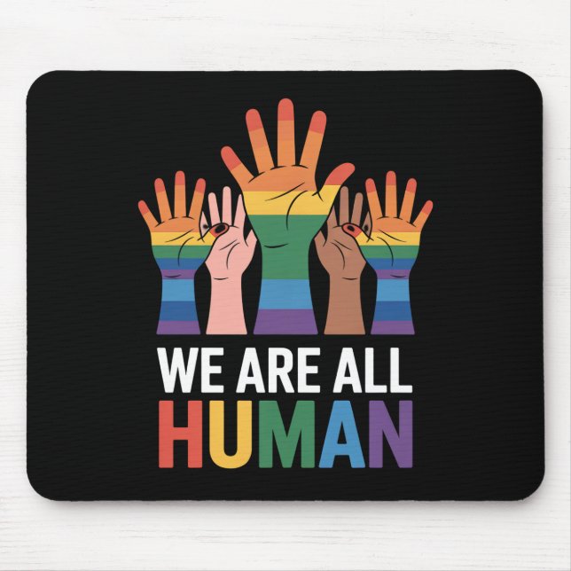 Vi är alla ett Pride som höjer Händer Musmatta (Framsidan)