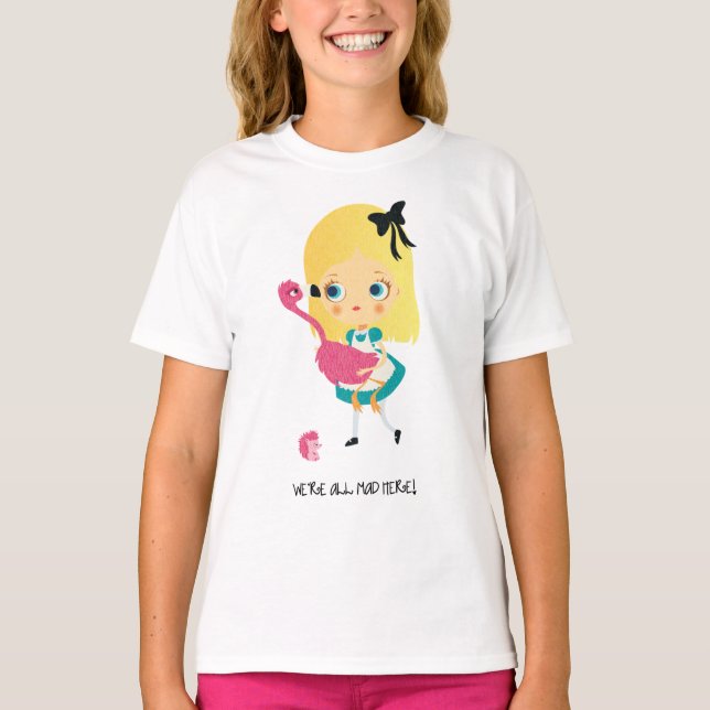 Vi är alla galna här! Flicktskjorta T Shirt (Framsida)