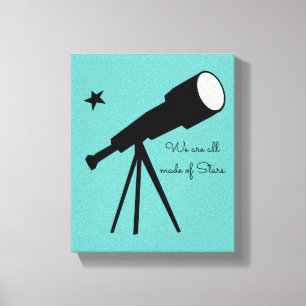 Vi är alla gjorda av Stars telescope-citat Canvastryck