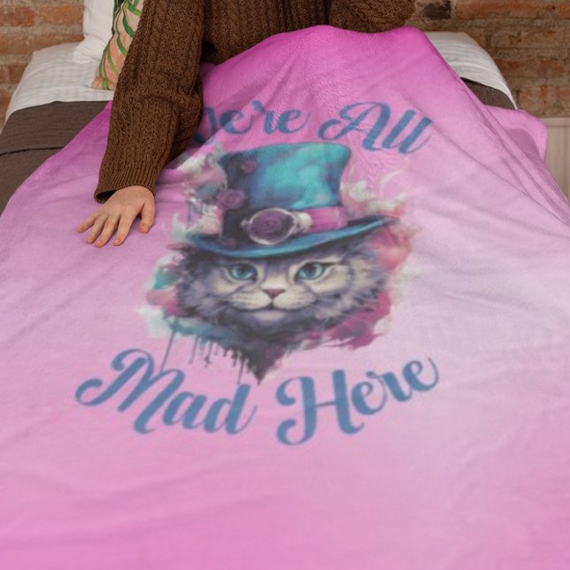 Vi är alla här - Alice i Wonderland Inspired Fleecefilt (Skapare uppladdad)